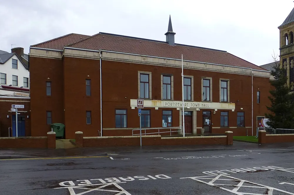 Portstewart Town Hall, the local landmark of BT55