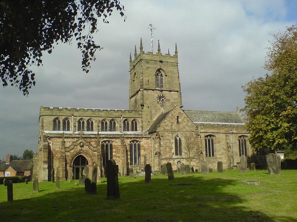 St Lawrence's Church, Gnosall, the local landmark of ST20
