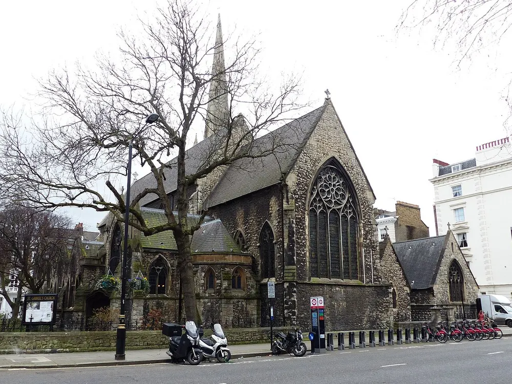 St Gabriel's Church, Pimlico, the local landmark of SW1V