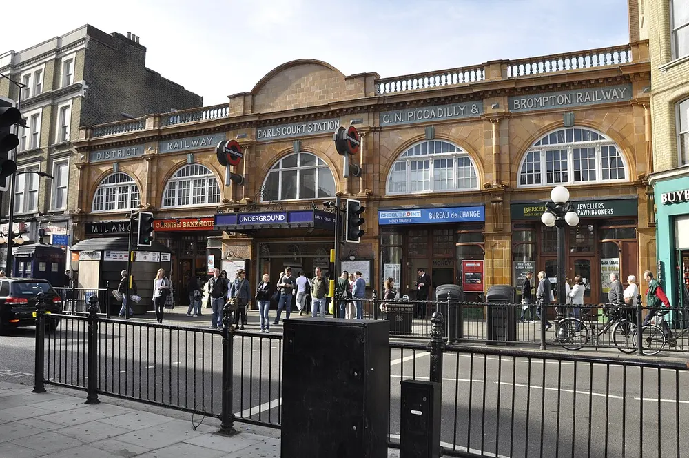 Earl's Court tube station, the local landmark of SW5
